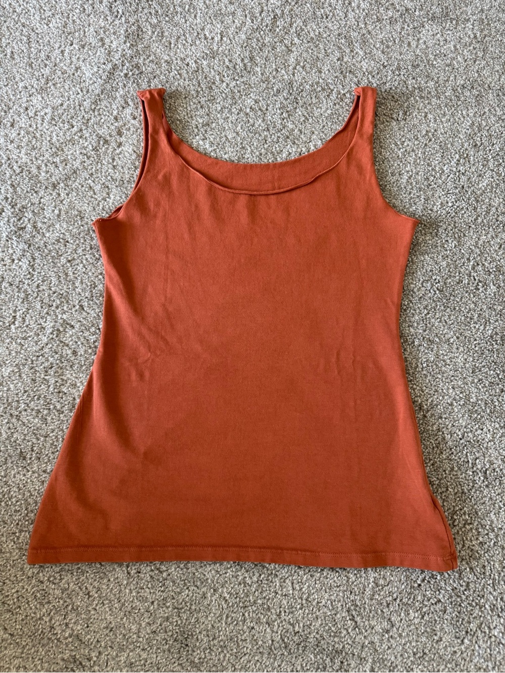 Women's Scoop Neck Tank Top in Rust Orange